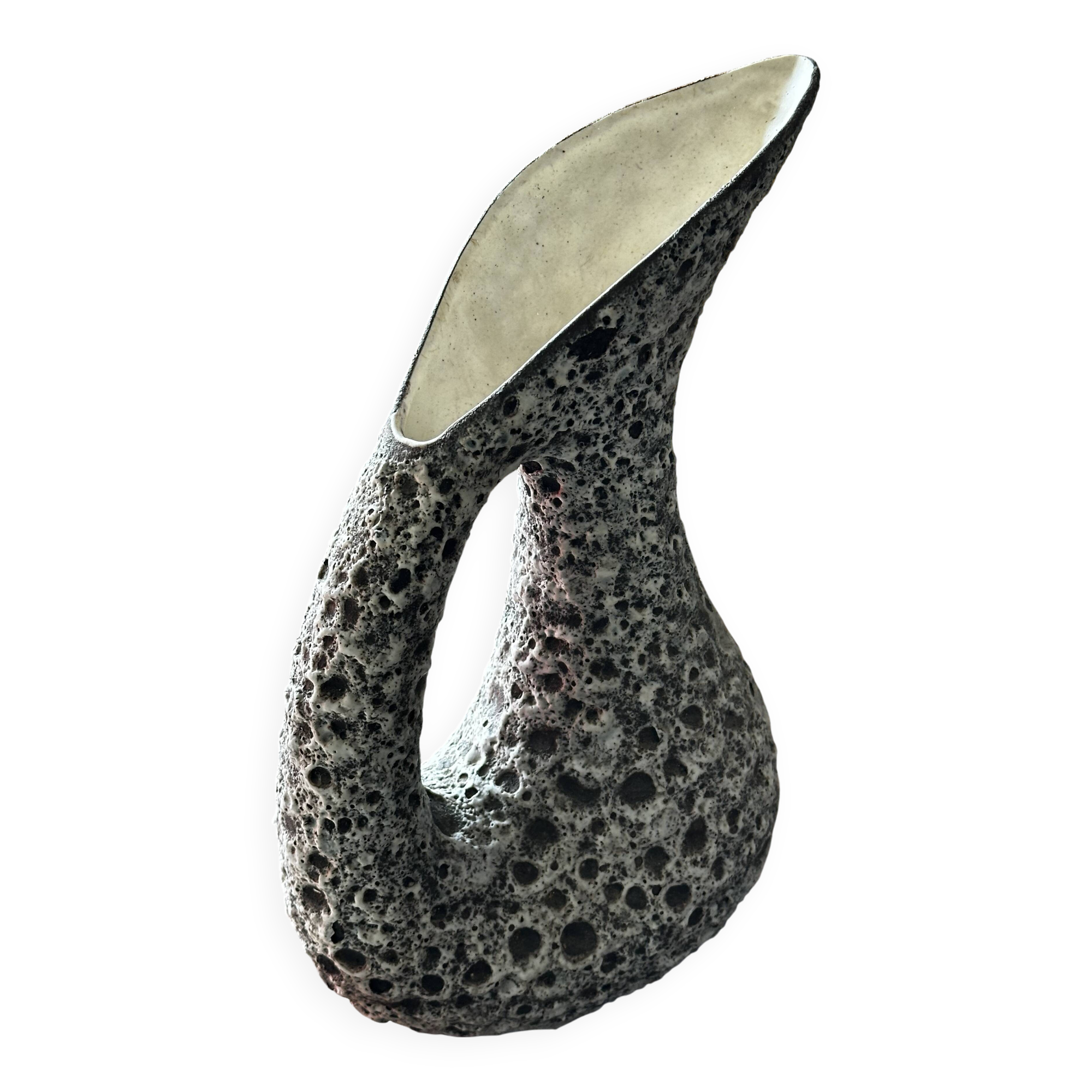 Fat Lava Vallauris Vase by Annette Roux H 31 cm - 1950s
