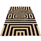 Kilim carpet black and white 235x173cm