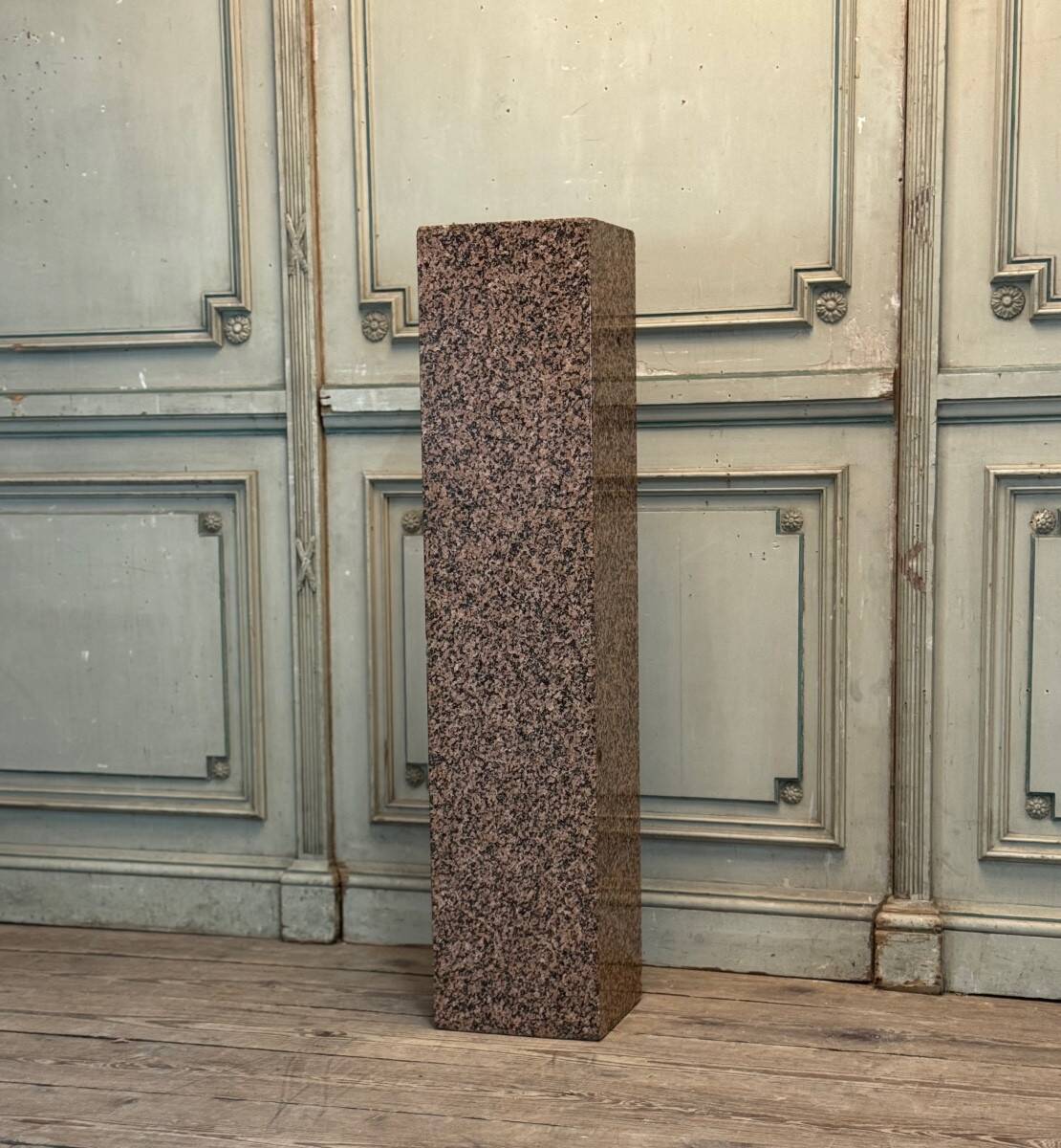 Pink granite base, circa 1940