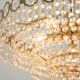 Vintage Italian Crystal and Golden Metal Chandelier, 80s