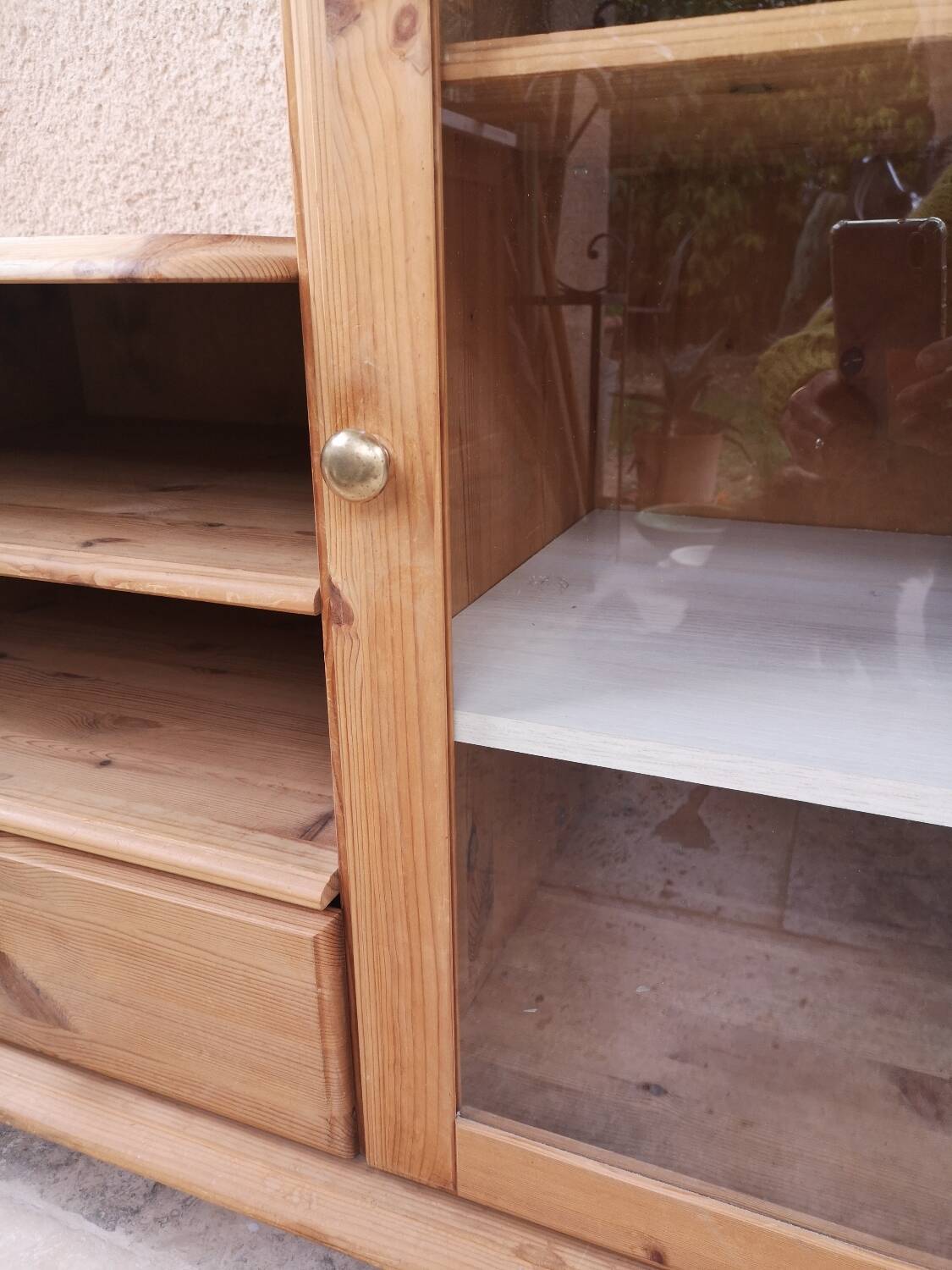 Antique asymmetrical pine furniture