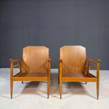 Paire de fauteuils de salon modernes du milieu du siècle, Tchécoslovaquie, années 1960
