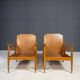 Pair of modern mid-century lounge chairs, Czechoslovakia, 1960s