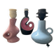 Trio of vintage ceramic lamp bases