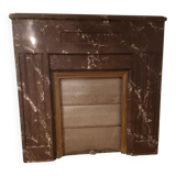 Marble fireplace mantel facade cladding