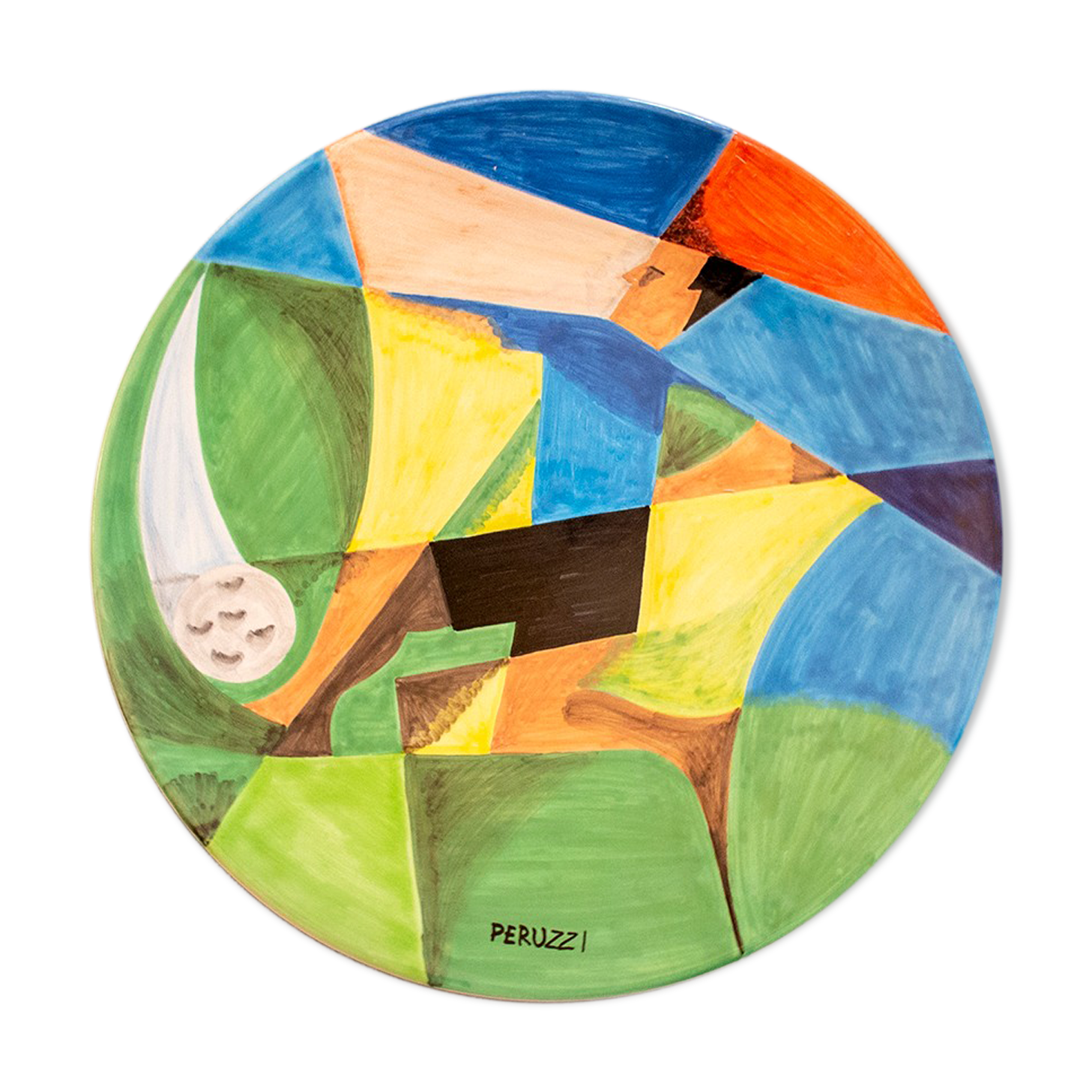 Decorative plate italia '90 connoisseur series by osvaldo peruzzi for consorzio ceramisti faenza it