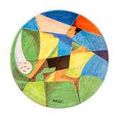 Decorative plate italia '90 connoisseur series by osvaldo peruzzi for consorzio ceramisti faenza it
