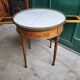 Table bouillotte 2 tirettes et 2 tiroirs plateau marbre style Louis XVl