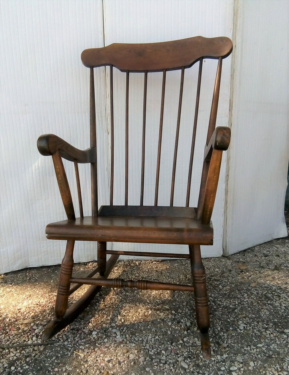 Rocking chair wooden armchair 1960