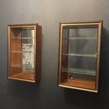 Pair of hanging display cases