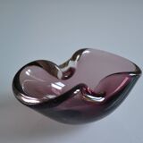 60s ashtray or empty pocket, purple Murano glass, Italy