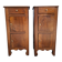 Pair of bedside commodes in walnut. Italy circa 1700s