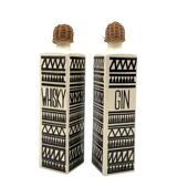 Ensemble vintage de 2 bouteilles en céramique, Staffel Limburg Allemagne, 1960