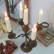 Vintage brass chandelier 5-burner