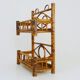 Vintage wall shelf in black bamboo, shelf or to be laid or hung. Year 70