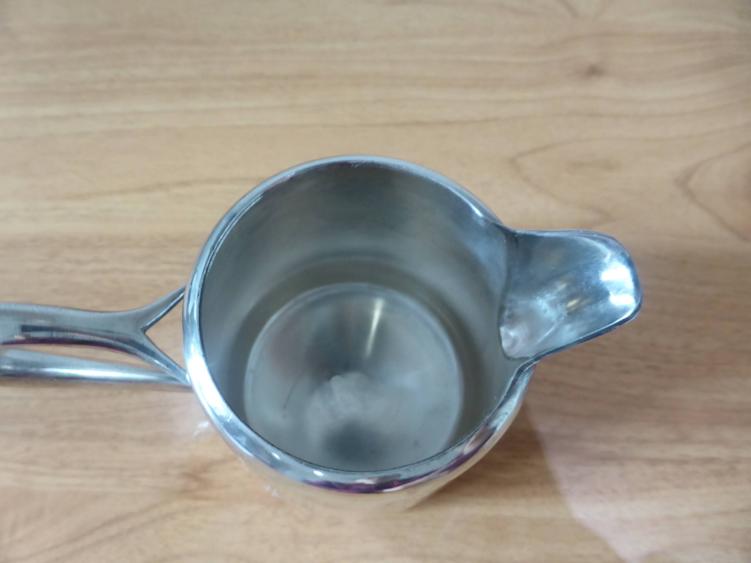 Vintage silver metal milk jug, creamer