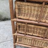 Vintage rattan chiffonier
