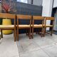 Suite de 4 chaises paillées vintage années 70