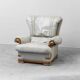 Pair of vintage armchairs in grey leather and wood, 1950s modernism