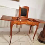 Louis XV style dressing table in cherry wood from the 1950s