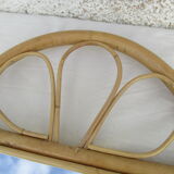Mirror in bamboo and vintage rattan deco, 61x37 cm