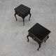 Pair of Louis XV Style Nightstands in Black Lacquered Oak, France, 1950s