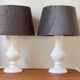 Paire lampes albâtre vintage