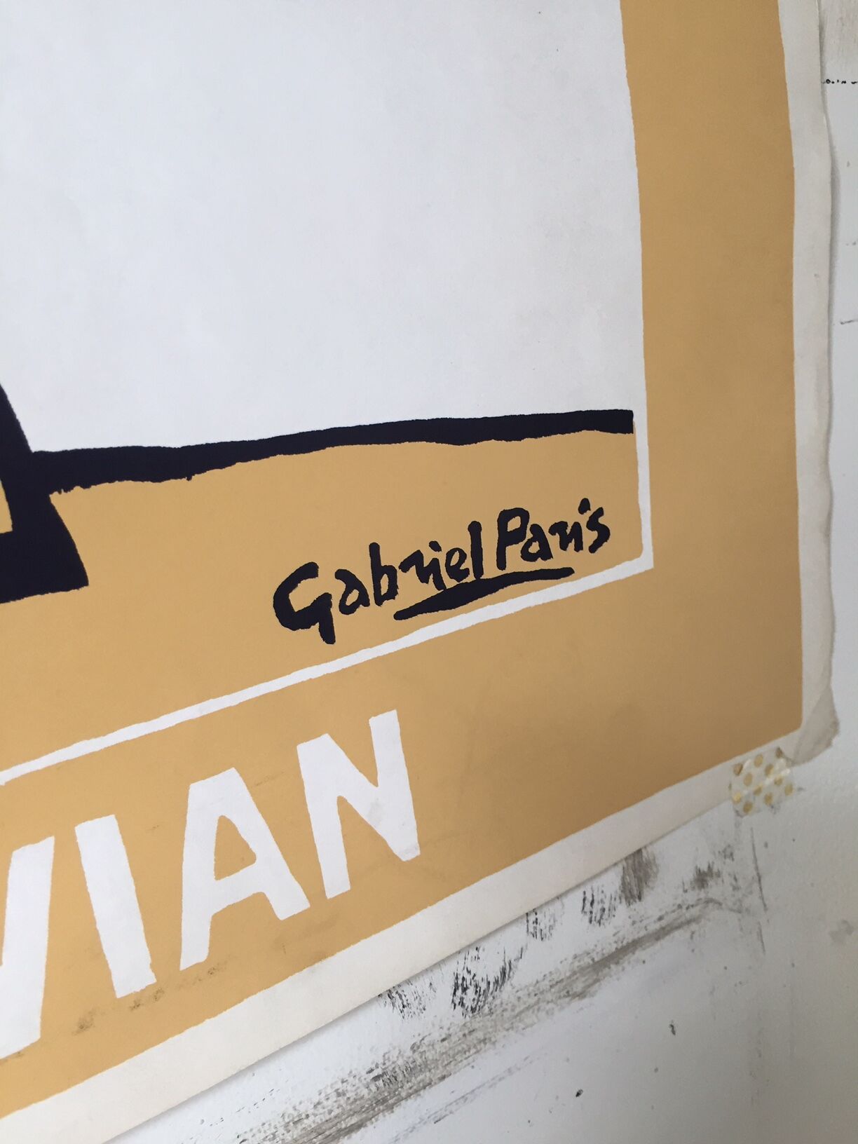 Boris Vian screenprint by Gabriel Paris