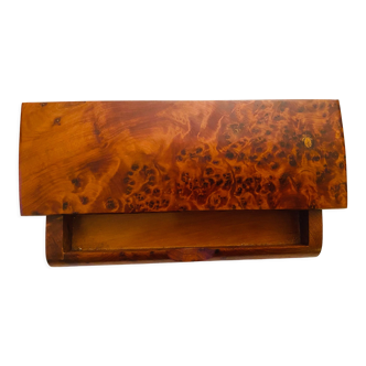 Burl walnut pencil box