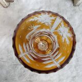 Amber crystal vase