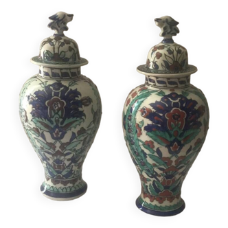 Pair of covered vases from the early 20th century