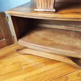 Paire de tables de chevet en noyer blond, Art déco 1940