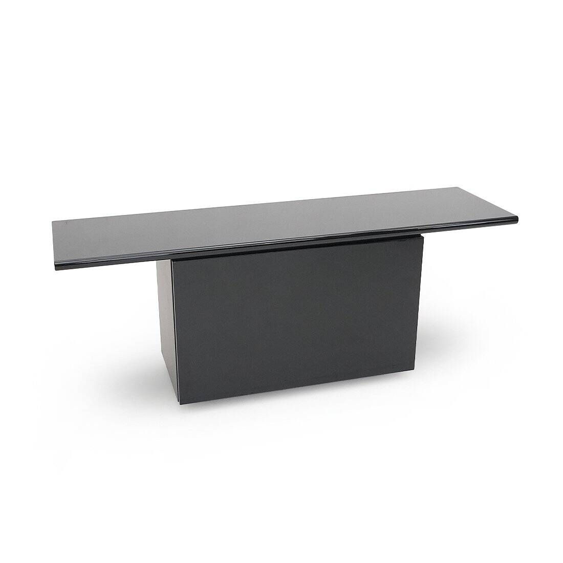 Black lacquered buffet by Giotto Stoppino for Acerbis, 1970s.