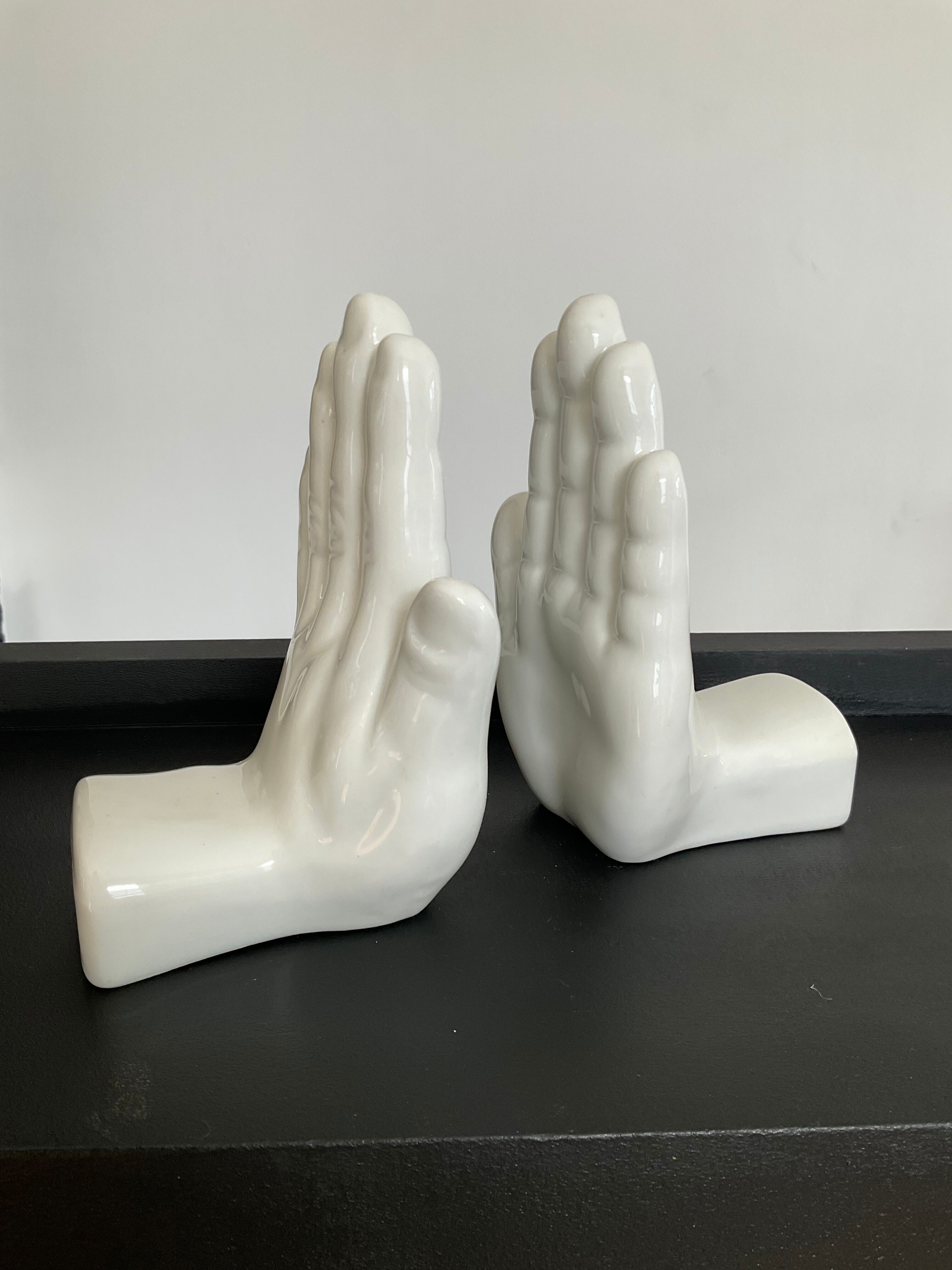 Pair of Ceramic Handends 70s-80s