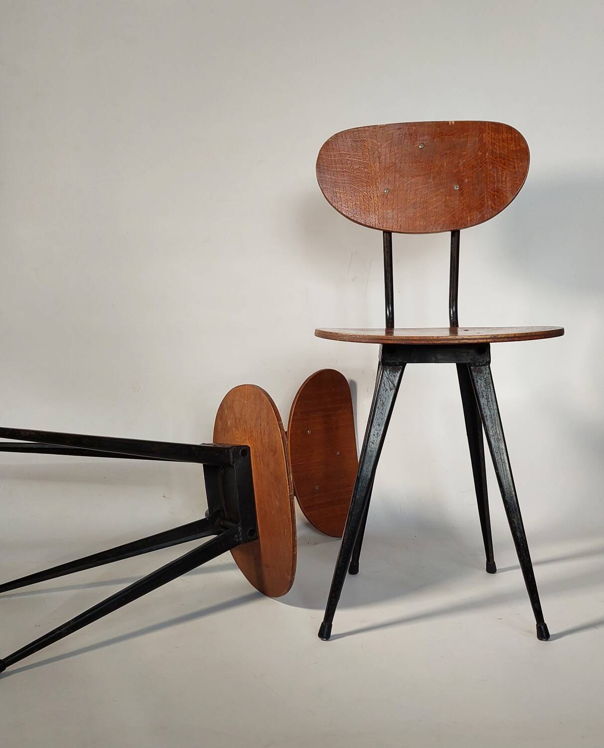 Paire chaise design industriel vintage