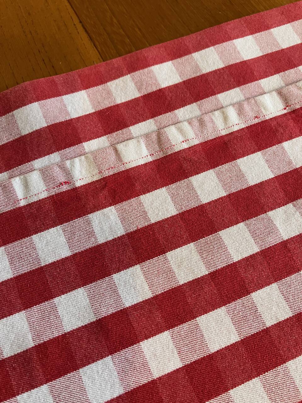 Housse de coussin tissu Vichy