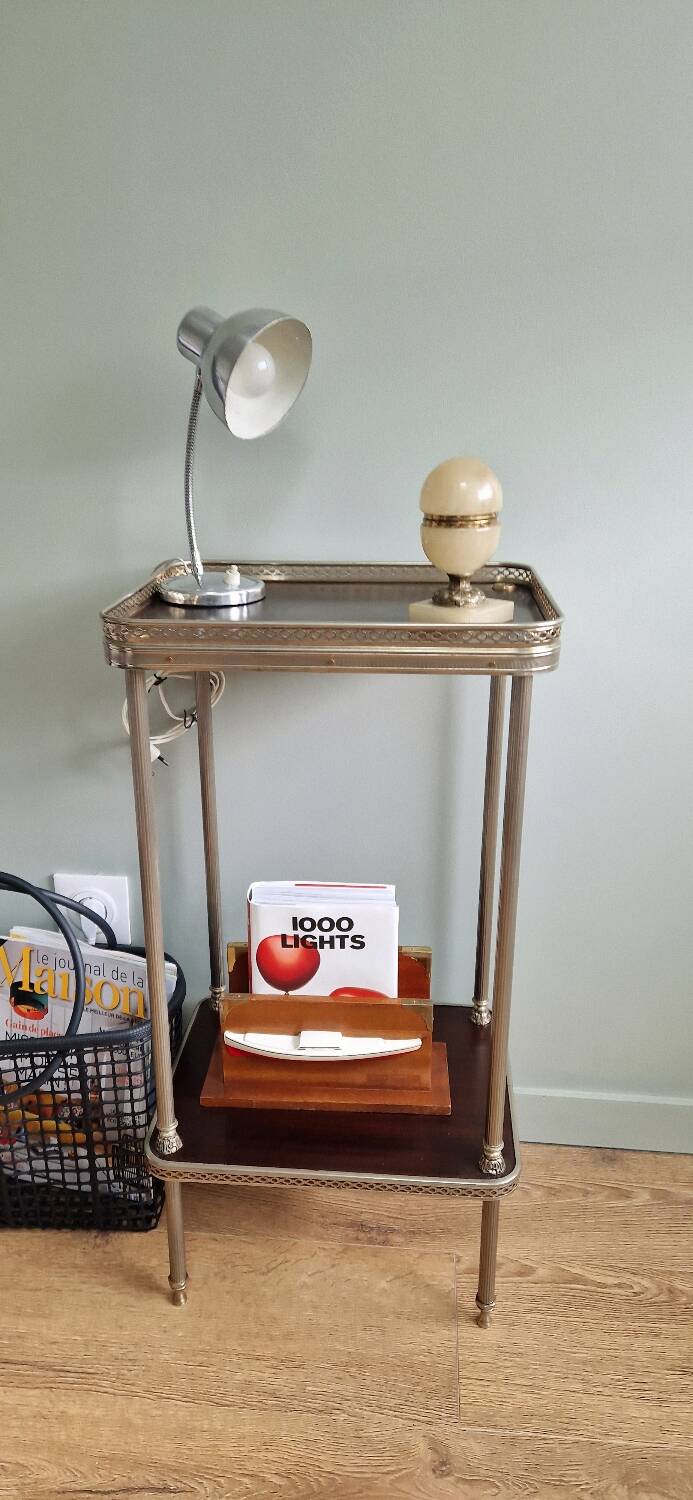 Polished aluminum desk lamp from the 1950s