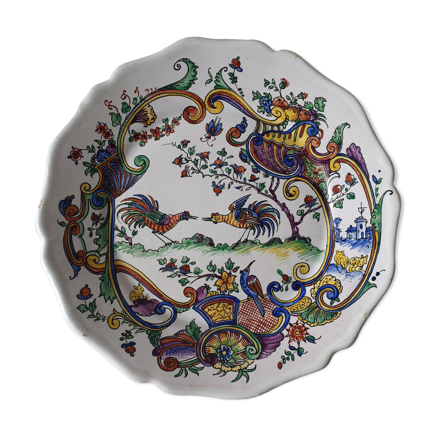 Old eighteenth eighteenth earthenware plate