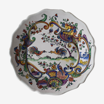 Old eighteenth eighteenth earthenware plate
