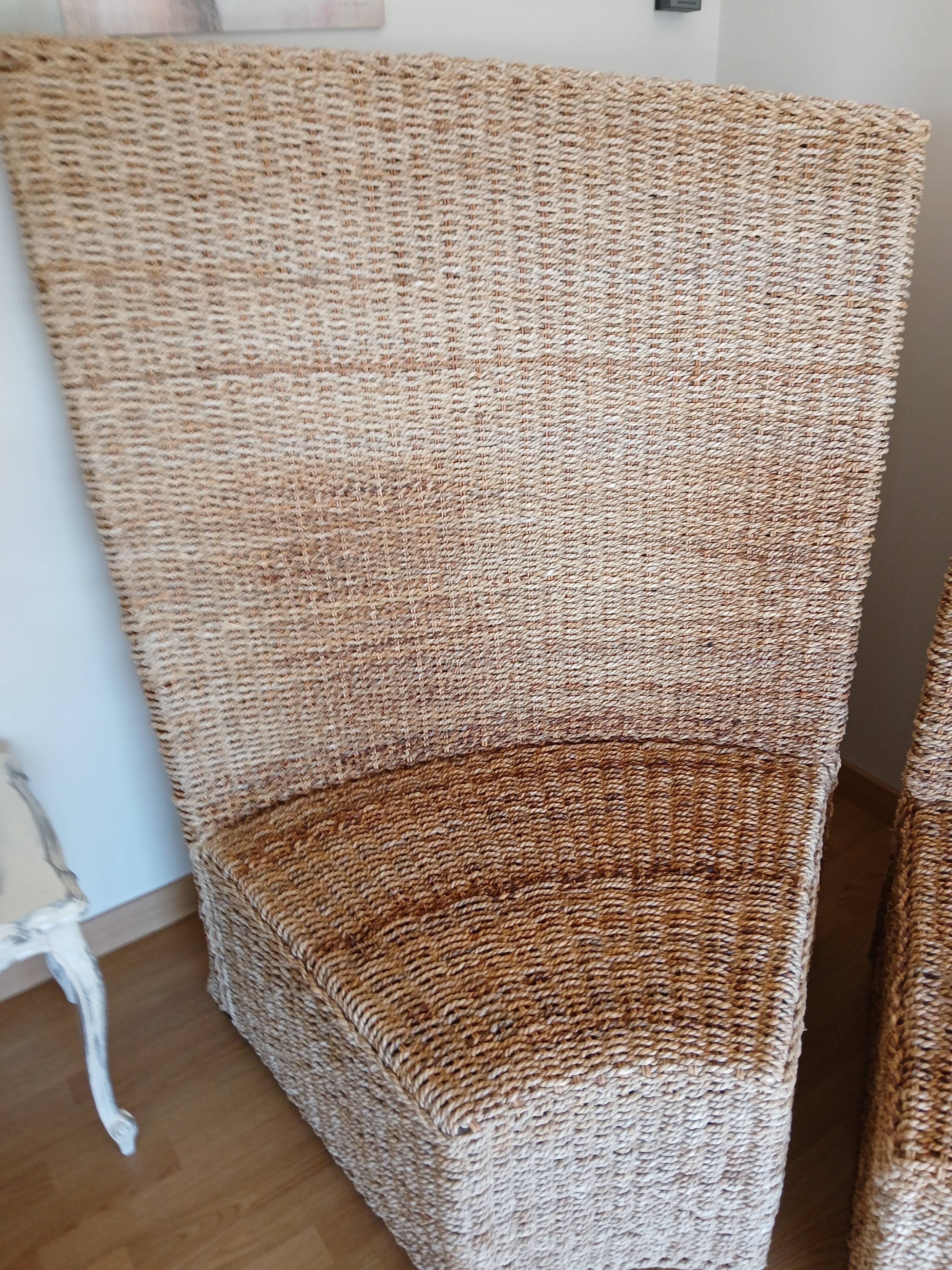 Wicker decorative armchair