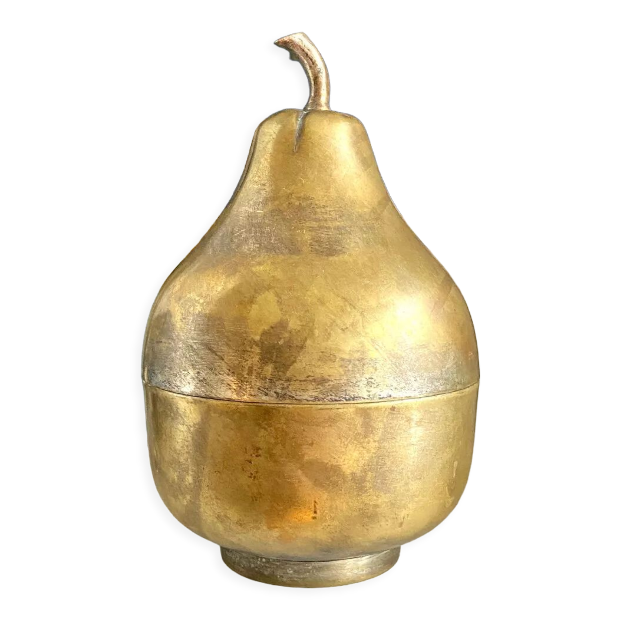 Golden brass pear box