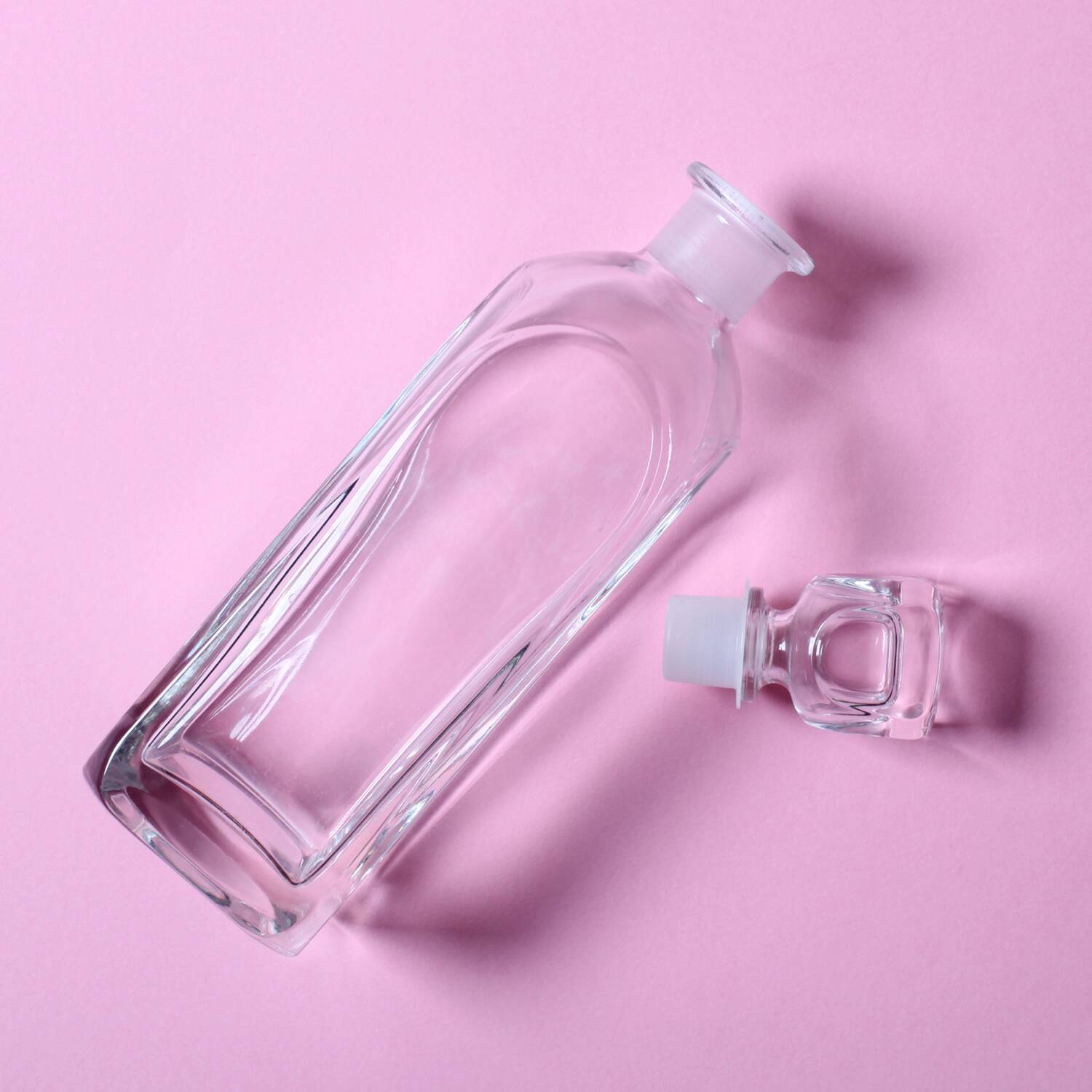 Mid-Century Luigi Bormioli Crystal Whiskey Decanter with Stopper