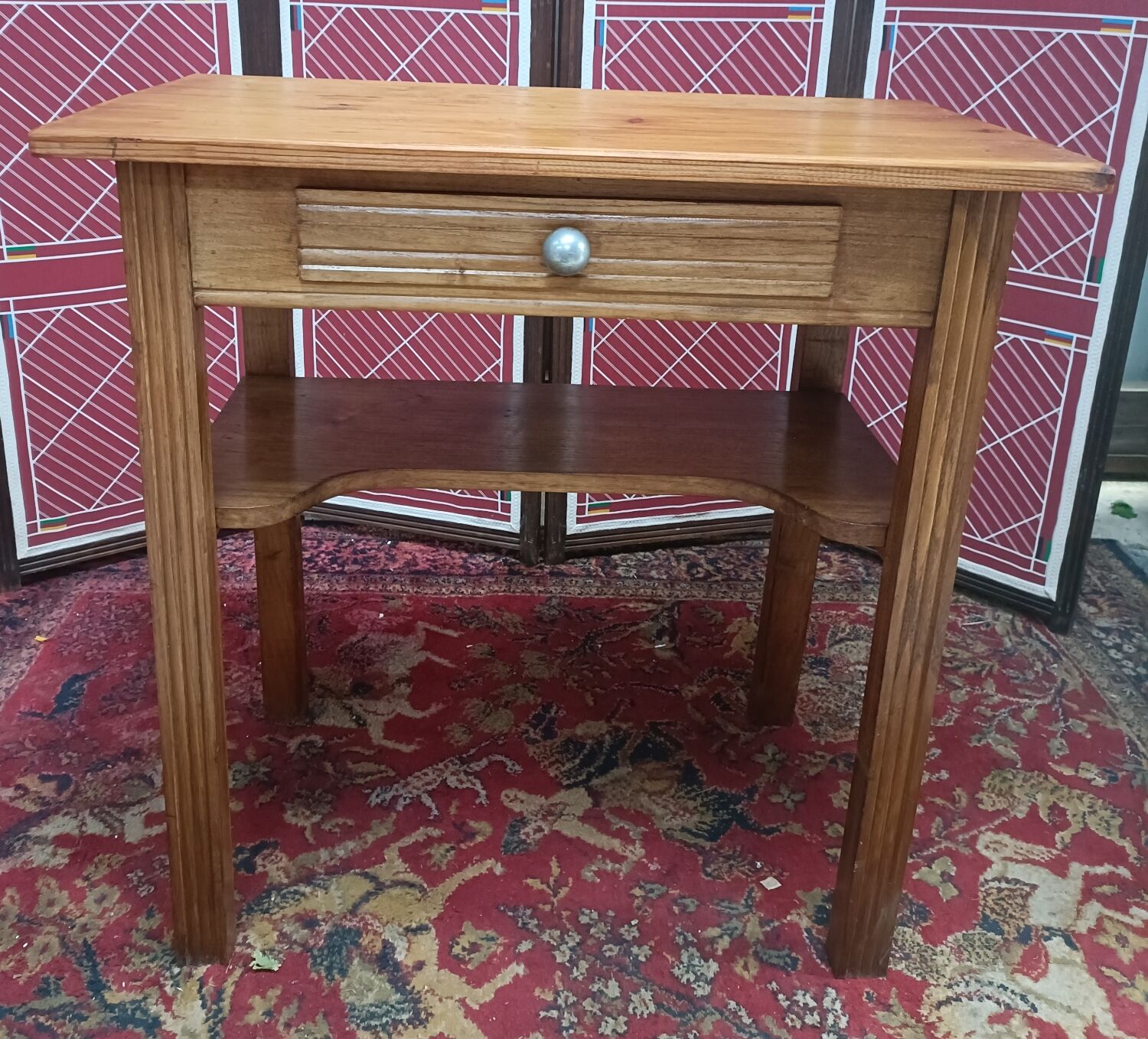 Vintage pine toilet table