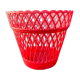 Vintage red plastic pot cover 50s/60s
