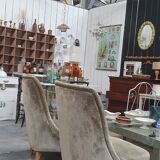 Paire de fauteuils velours anciens