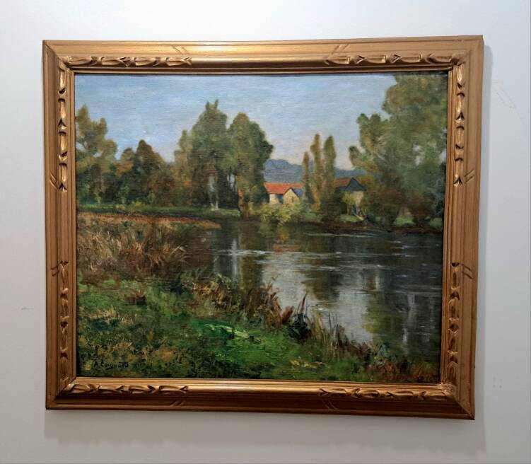 Tableau impressionniste  - huile sur  toile signée, 1920 - Ecole française