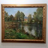 Tableau impressionniste  - huile sur  toile signée, 1920 - Ecole française