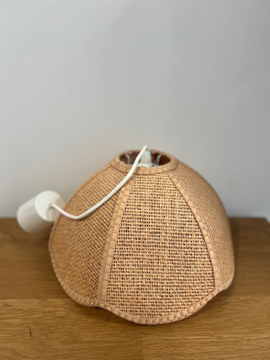 Vintage raffia pendant light
