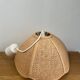 Suspension vintage en raphia