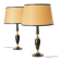 Duo de lampes Le Tanneur en cuir et en laiton